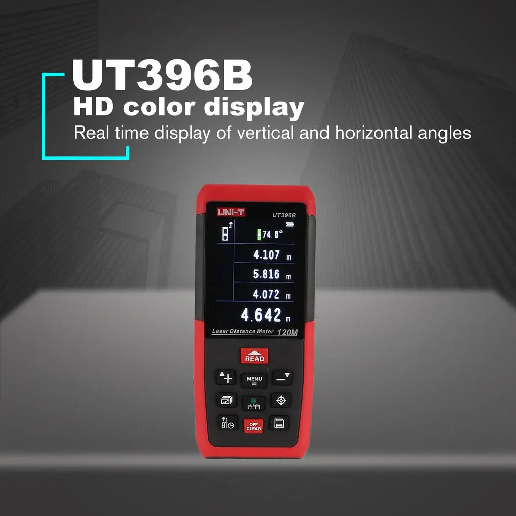 Профессиональный Лазерные дальномеры UNI T UT396B 120 м лазерный дальномер цифровой
