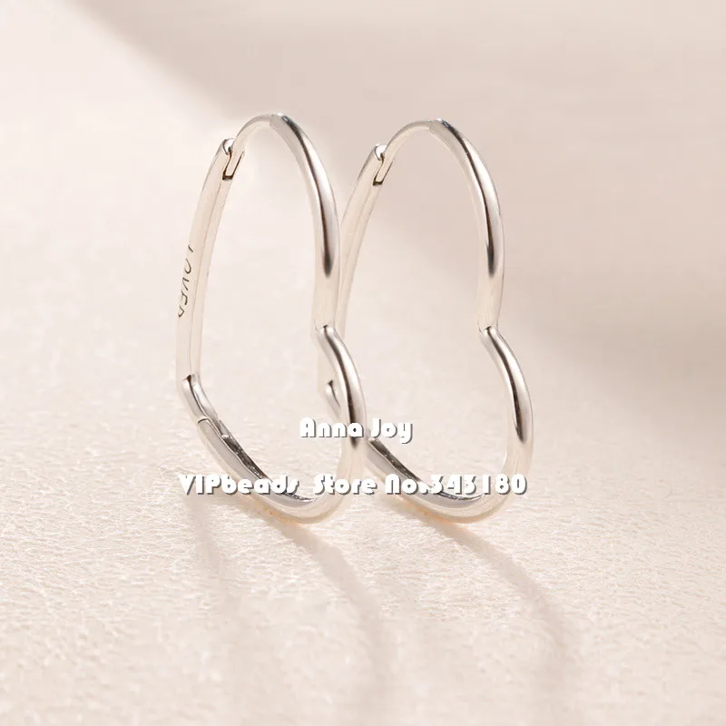

2019 Valentine Day Release 100% 925 Sterling Silver Asymmetric Hearts of Love Earrings Woman Fashion Jewelry