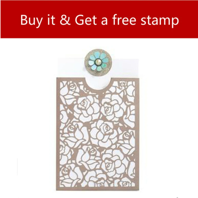 

GJCrafts Rose Pocket Frame Dies Metal Cutting Dies for Card Making Scrapbooking Making Embossing Stencil Craft Background Dies