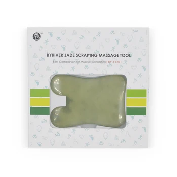 

BYRIVER 100% Real Jade Stone Face Massager Gua Sha Scraping Tools Relief Muscle Stiffness Traditional Medical Therapy