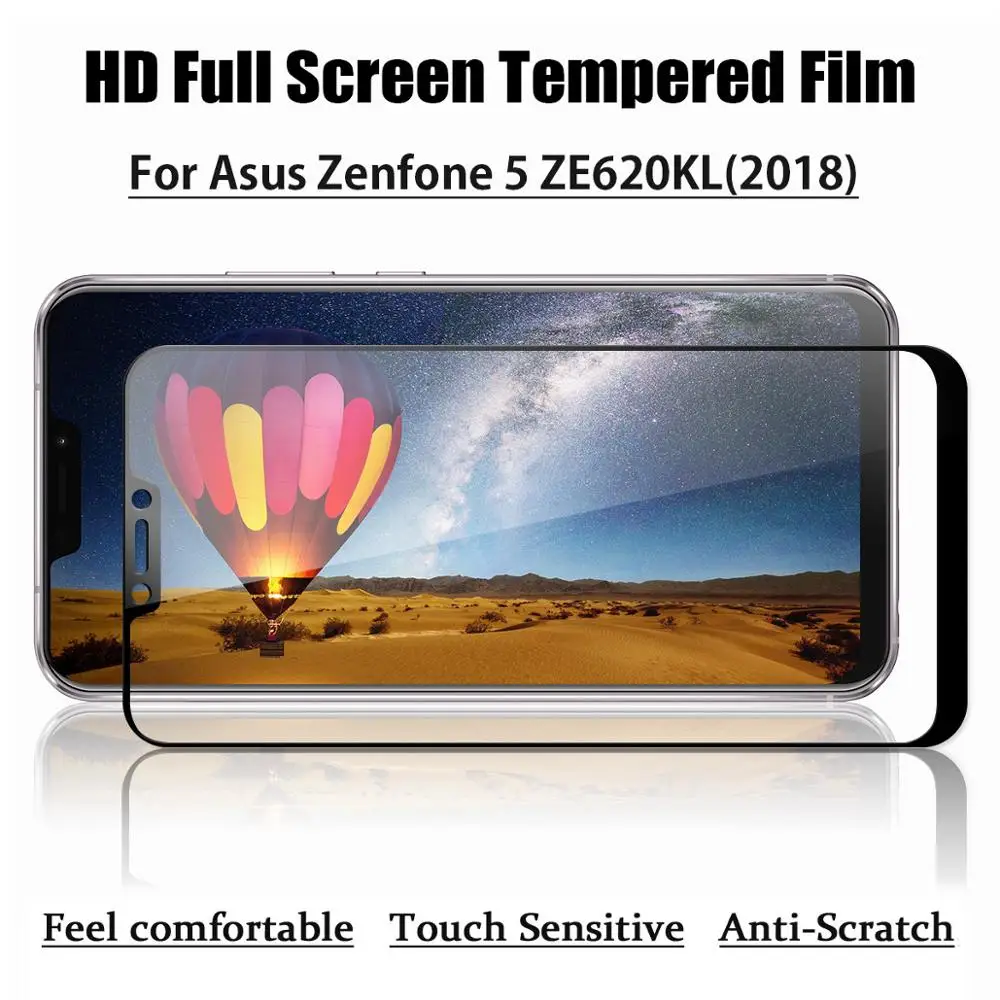 KOC3483_1_Full Screen Cover Tempered Glass for Asus Zenfone 5 ZE620KL 6.2 inch