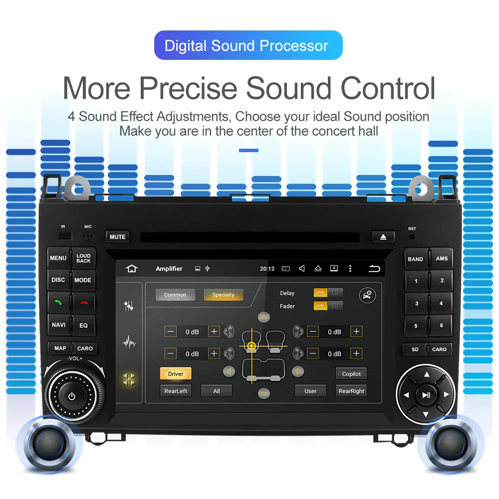 Top Isudar Car Multimedia Player 2 din Android 9 Stereo System For Mercedes/Benz/Sprinter/W169/B200/B-class Car DVD Radio GPS DSP FM 1