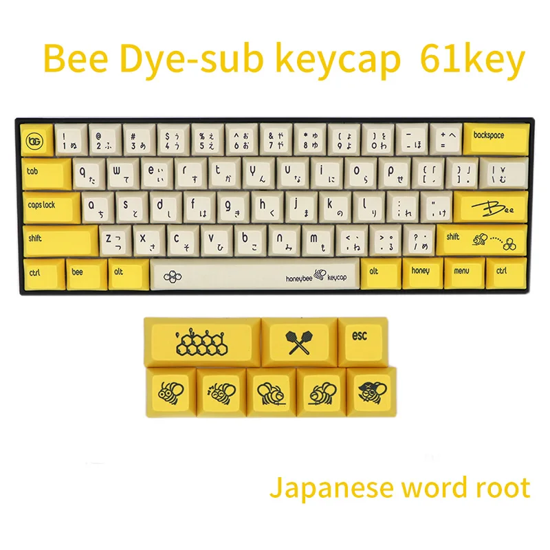 BGKC DSA Ethermal Dye сублимационные шрифты PBT keycap для проводной USB механической