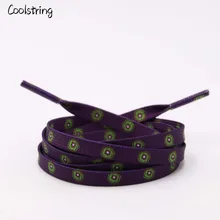 Coolstring Sublimated Printed Purple Shoelaces With Prints Green Hurricane Laces For Sneakers Shoes Boots Lanyard Accessories