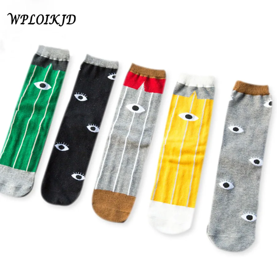 

[WPLOIKJD] Fashion Cool Eye Personality Creative Skates Hip-Hop Cotton Socks Breathable Comfort socks