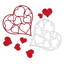 3D Quadro Do Coração Do Laço Corte De Metal Morre Stencils Selo Para DIY Tomada De Cartão de Scrapbooking Álbum de fotos De Papel Embossing Molde Modelo(China)