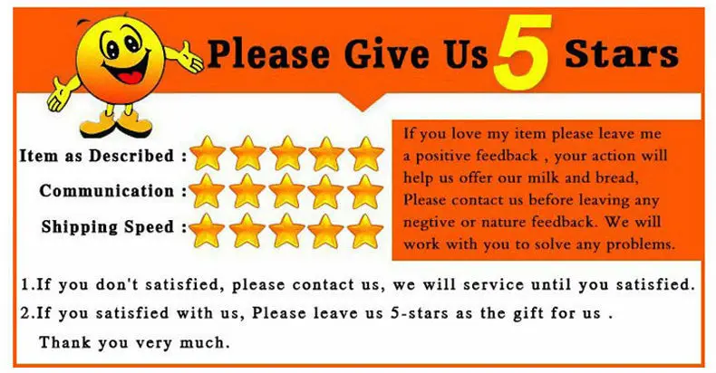 5 star feedback