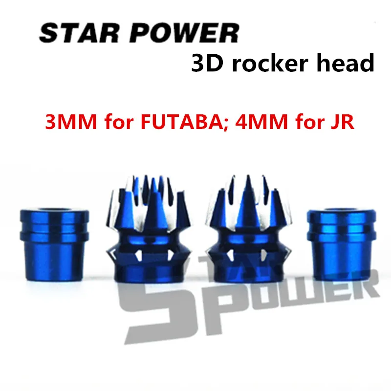 

Original 1pair of Star Power 2 layer 3D non-slip color remote control rocker head For FUTABA Frsky 4mm For JR RC Accessories