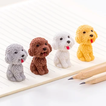 1pcs/lot Cartoon Cute Dog Rubber Eraser Art School Supplies Office Stationery Novelty Pencil correction supplies kawaii cartoon hello kitty donut pencil eraser office school correct supplies child writing drawing correction rubber gift