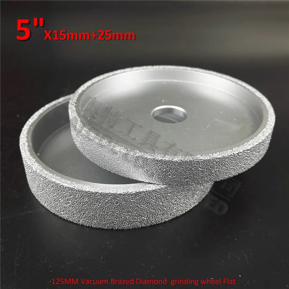 DIATOOL 1set 5" X15MM+25MM Vacuum Brazed Diamond Grinding Wheel