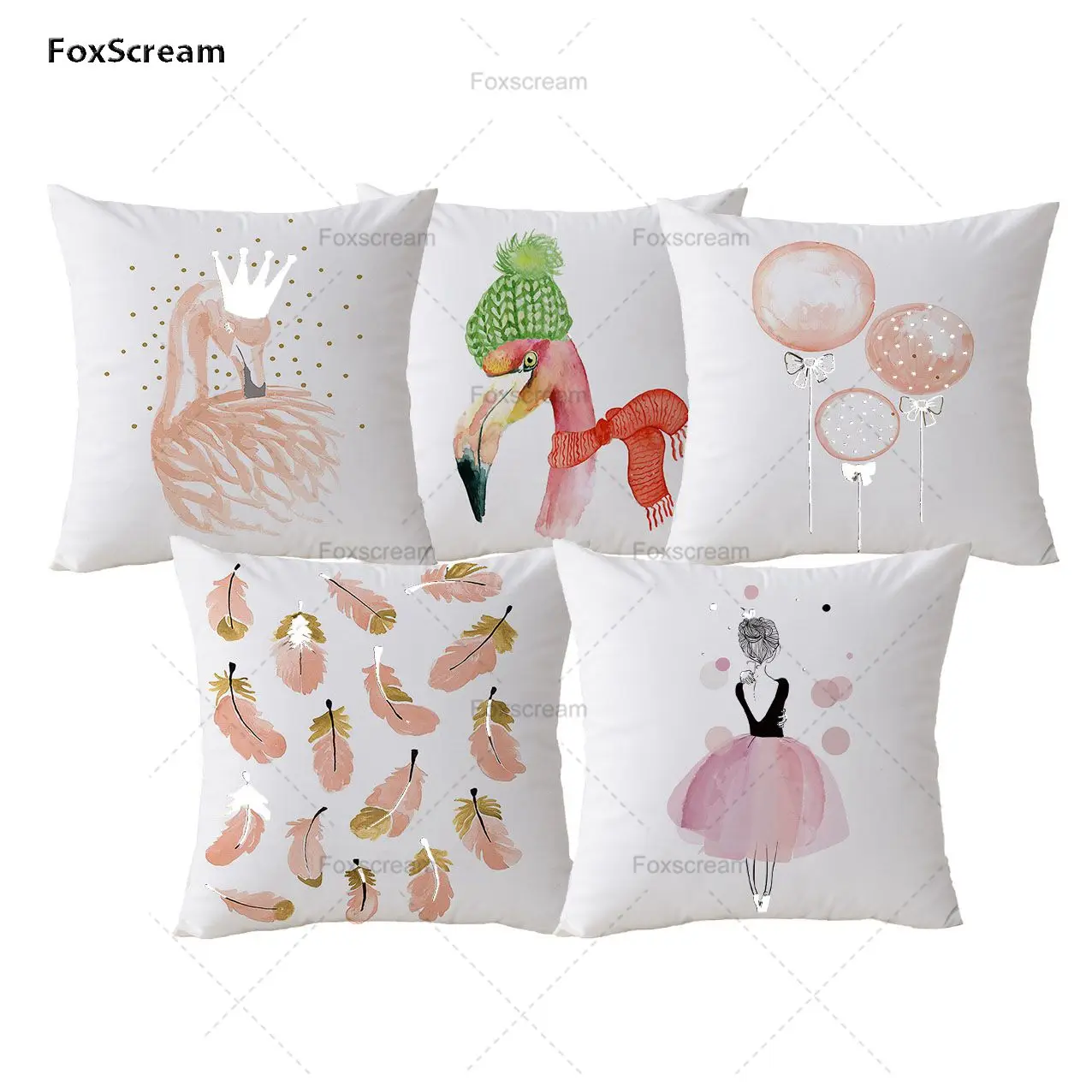 

Cute Flamingo Cushion Pillow Case Summer Party Home Decoration Birthday Wedding Party Favor flamingo pillow cover 45x45cm
