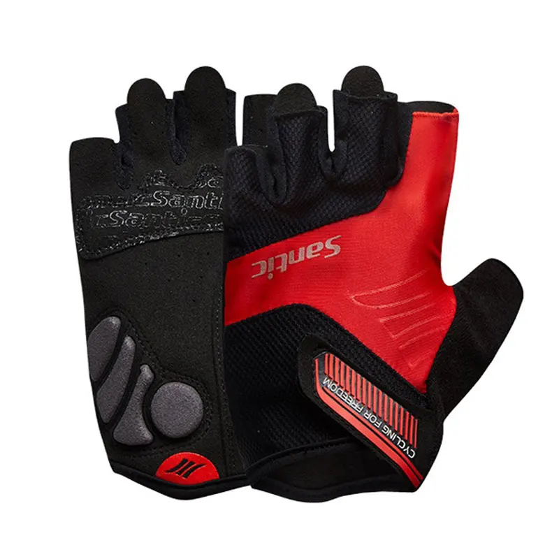 Santic verano corto el dedo guantes de Ciclismo hombres mujeres deportes mitad Mitad de dedo MTB bicicleta guantes de Ciclismo bicicleta de carretera guantes 6 colores Santic verano corto el dedo guantes de Ciclismo hombres mujeres deportes mitad Mitad de dedo MTB bicicleta guantes de Ciclismo bicicleta de carretera guantes 6 colores
