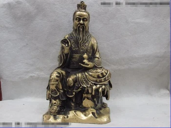 

USPS to USA S0291 China Brass Copper famous Taoism WU Dang Tai Shang Lao Jun Taoist Buddha Statue