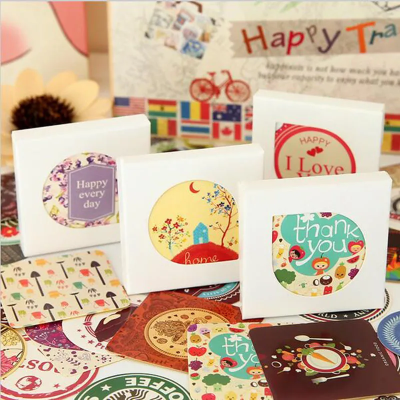 

(38 pieces = 1 box) Children's Cartoon Boxed Mini Seal Sticker Decorative Sticker Sticker Stationery (9 options)