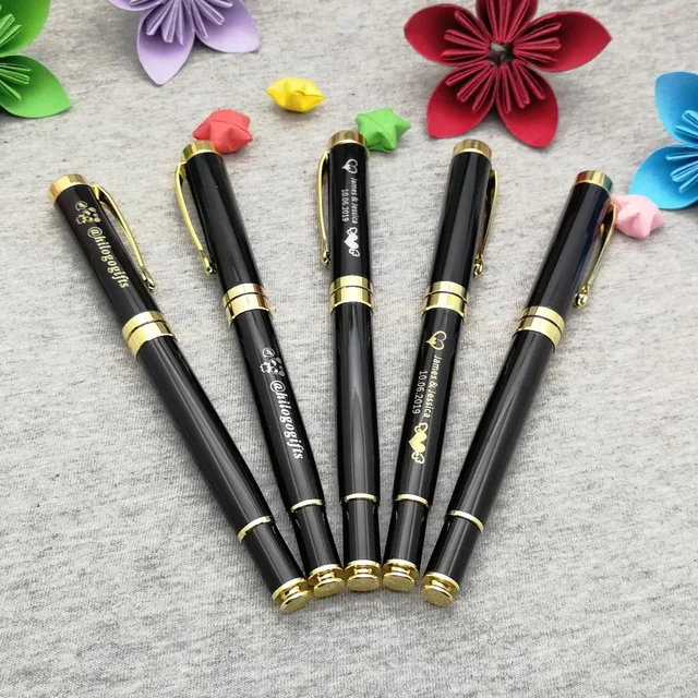Personalized business promotional writing pen boss wanted high quality sign pen with gold clip