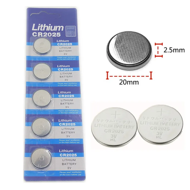 

5pcs CR2025 Button Batteries DL2025 BR2025 KCR2025 Cell Coin Lithium Battery 3V CR 2025 For Watch Electronic Toy Remote