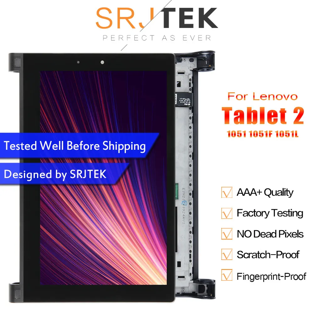 SRJTEK 10 1 &quotдисплей для lenovo Yoga Tablet 2 1051 1051F 1051L сенсорный экран дигитайзер