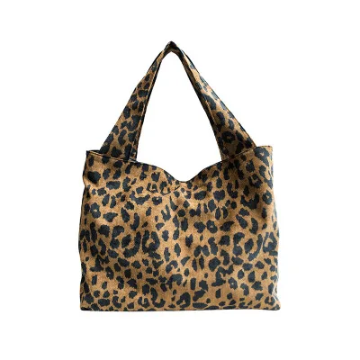 

Fashion Leopard Print Retro Shoulder Bags For Women Handbags Lady Shopping Bag High Ccapacity Leather Gilrs Tote Bag Female