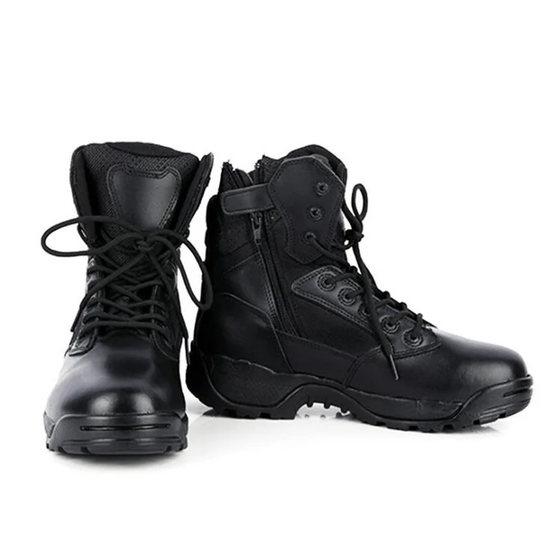 Nuevas botas militares para hombre, botas tácticas de policía militar con  botas de cuero de alta calidad|police military|police tacticalpolice men -  AliExpress