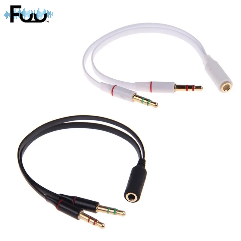 

Computer Headset One In Two Couples Headset Combo Adapter Cable 3.5mm Phone Computer Switch Headphone transducer audio splitter