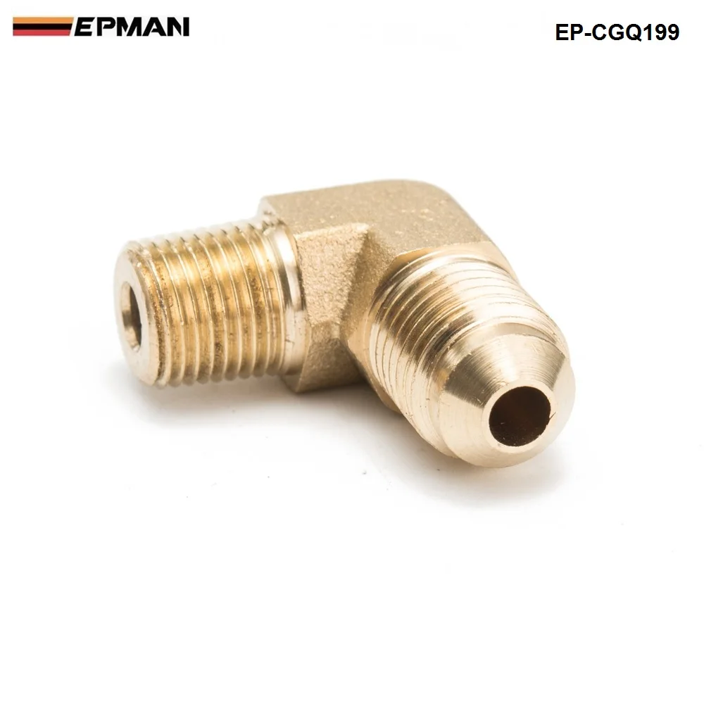 1//8 NPT a AN4 4 Latón Forjado 90 Grados Adaptador de freno de aceite de montaje para Turbo