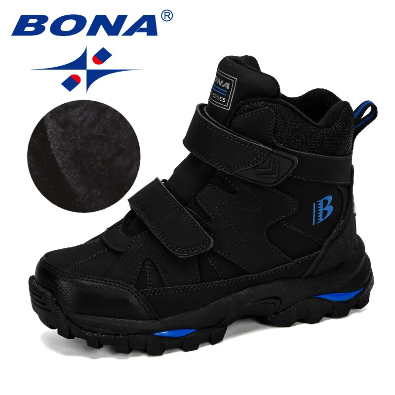 Winter Children Snow Boots Boys Girls Fashion Waterproof Warm Shoes Kids Thick Mid Non-Slip Boots Children Boots