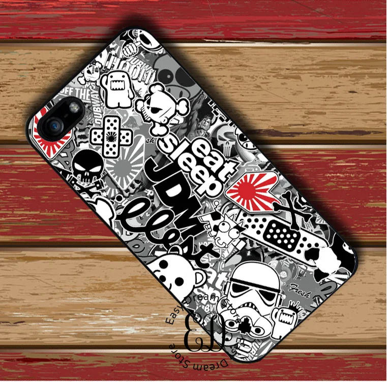 

Sticker Bomb Eat Sleep JDM case for Huawei P7 P8 P9 p10 p20 p30 mate 8 9 10 20 pro lite Honor 8 9 10