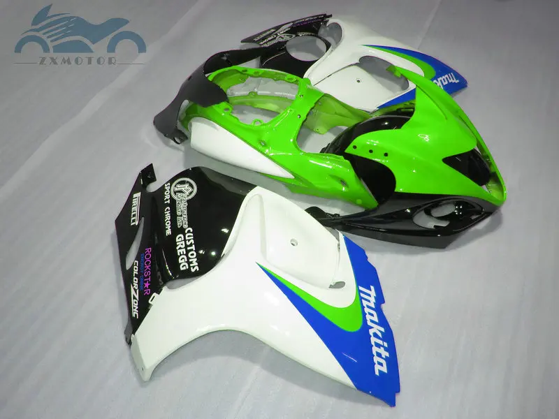 Customized OEM Fairing set for SUZUKI Hayabusa GSX1300R 2008- fairings GSXR1300 08-15 white green bodywork