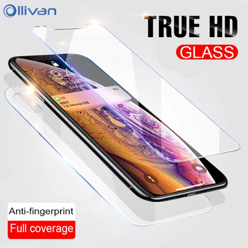 9H Tempered Glass on the For iPhone XR Back Screen Protector For iPhone