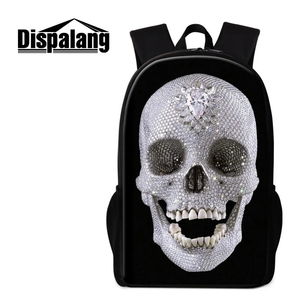 

Dispalang Cool Skull Backpack Patterns Personalized School Bag for Teenager Boys Primary Students Bookbag Girls Day Pack Mochila