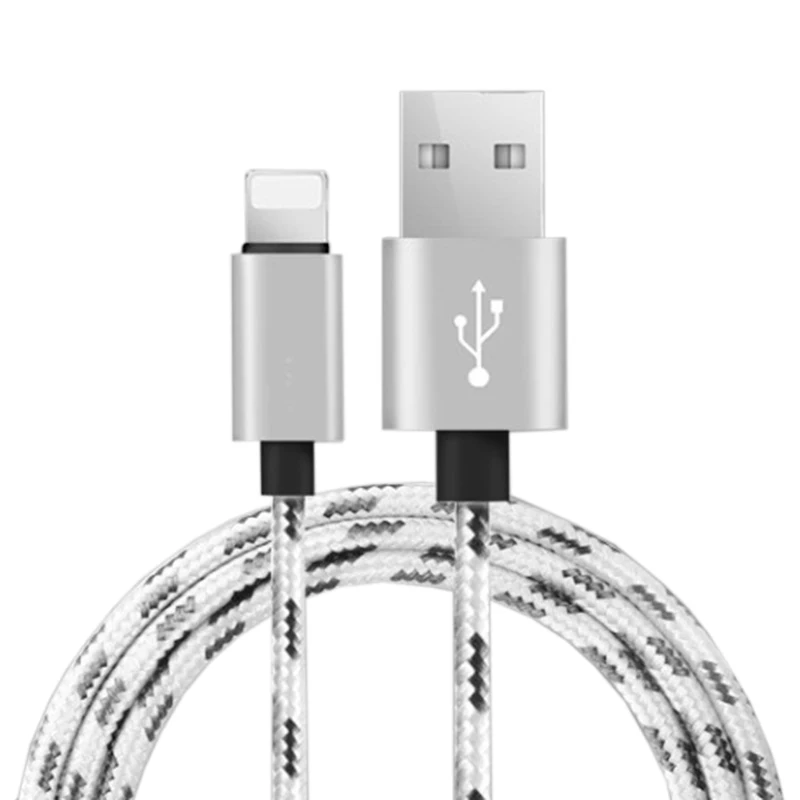Кабель для iPhone 25 см 1 м 1,5 м 2 м 3 м быстрое зарядное устройство USB зарядка кабелей Шнур для iPhone Xs Max XR X 10 8 7 6 6s Plus iPad - Цвет: Белый