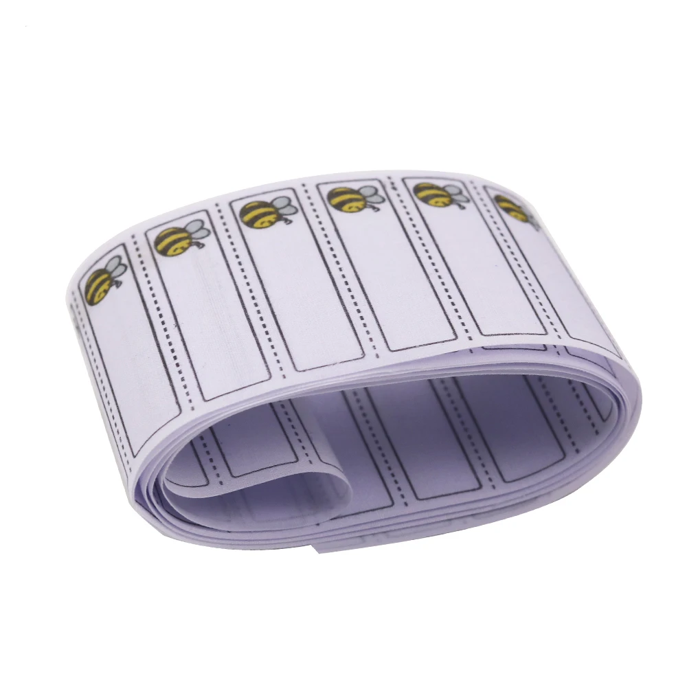D-D-100-200pcs-pack-Washable-Iron-on-Name-Labels-Garment-Honeybee-Pattern-Fabric-Tags-Marker
