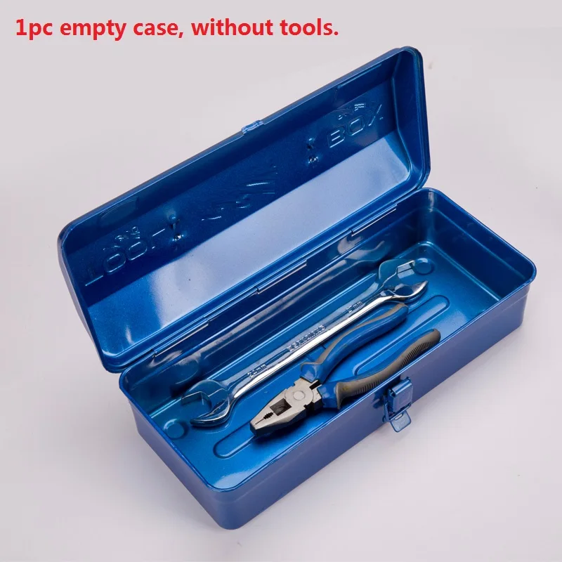 

portable hand-hold iron tool case rigging hardware box fine art package bag fishing tool