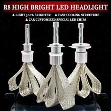 Светодиодный H4 H7 H1 H11 HB4 H3 H8 H9 H11 9005 9006 10000lm зэс чипов автомобилей светодиодный головной светильник 6000k белый Автомобильная Противо-Туманная светильник фары лампы