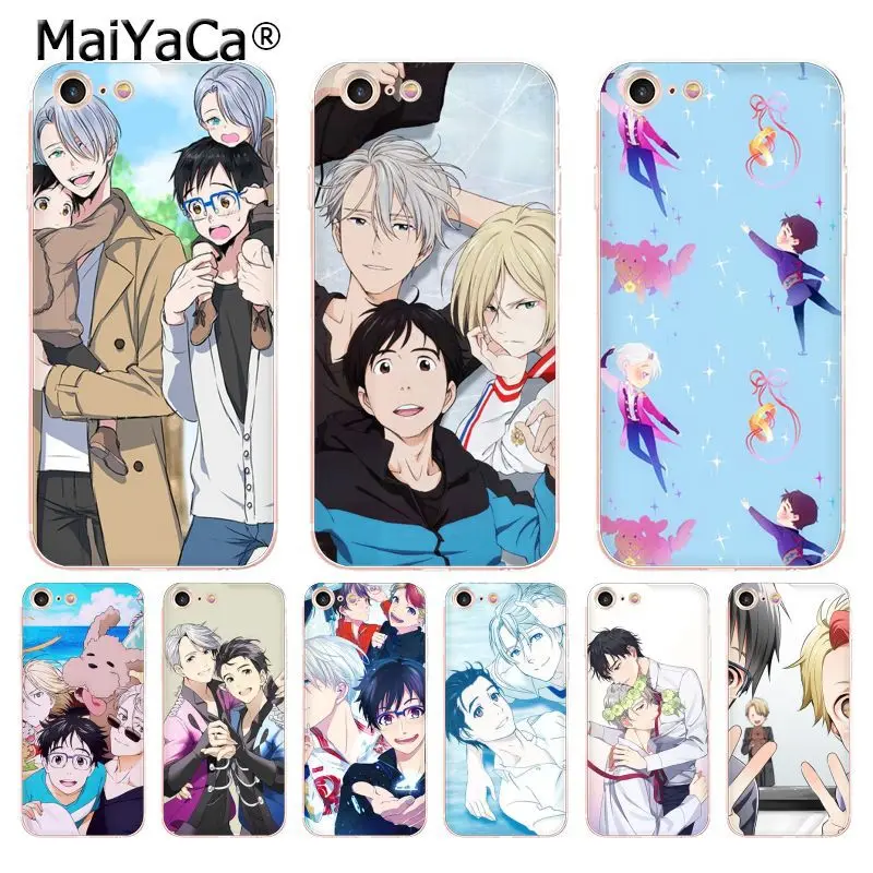 MaiYaCa Yuri on ice прозрачный мягкий ТПУ чехол для телефона iPhone 8 7 6 6S Plus X 10 5 5S SE 11pro max Coque