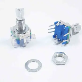 

2 PCS Rotary encoder with switch EC11 Audio digital potentiometer 15MM handle S