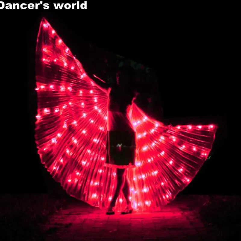 Стафа реквизит для представления Женская Одежда для танцев девочек ди-джей в ночном клубе светодиодный крылья светятся с крыльями для танца живота танцевальный крыло костюм с палками