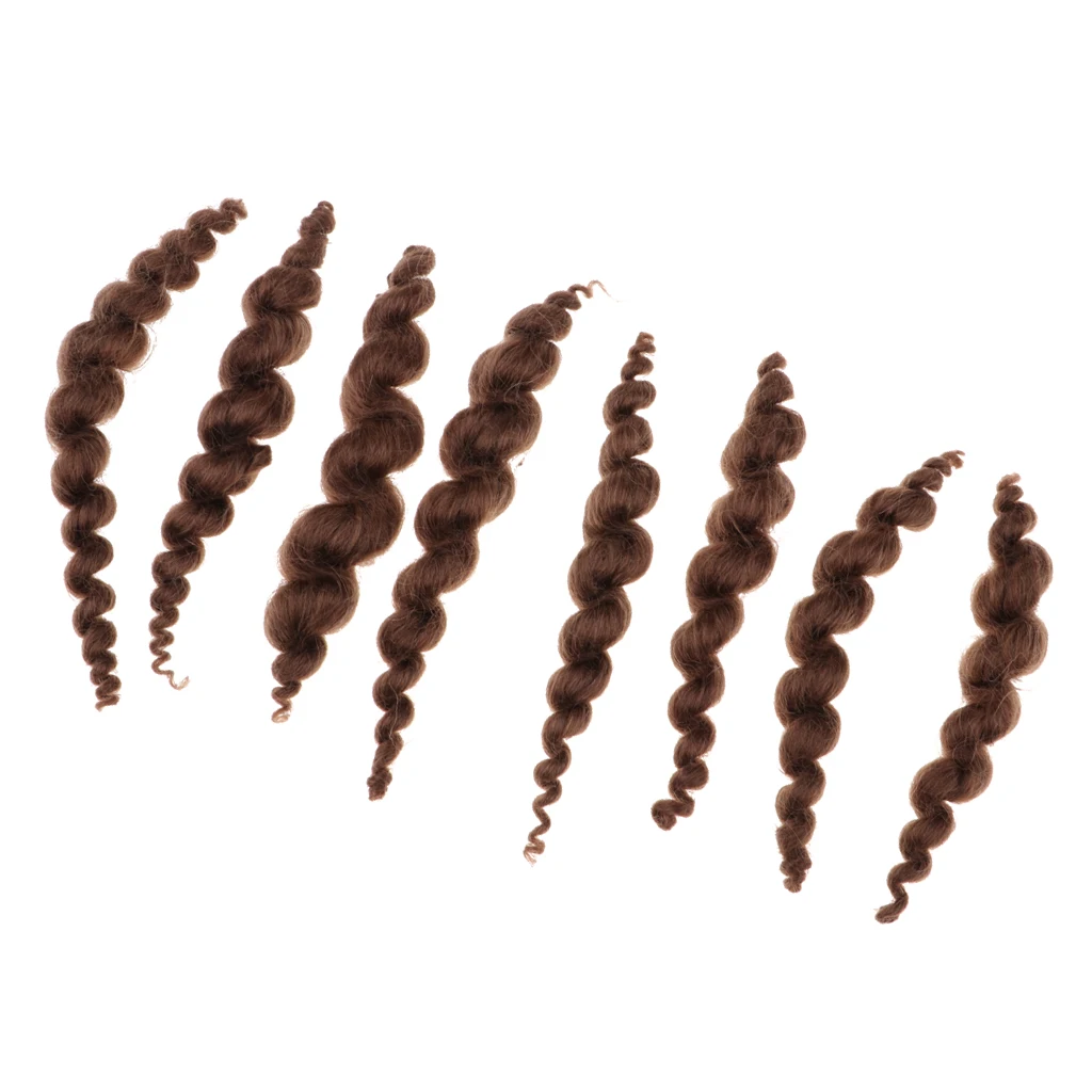 8 Stripes Pure Curly Mohair Hair Wig for Reborn Doll Baby Doll Supplies DIY