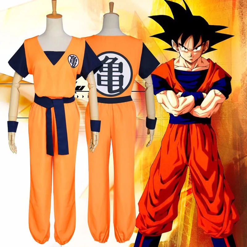 купить Anime Cosplay Costume Unisex DRAGON BALL Z Son Goku Adult Super Saiy...