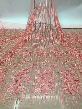 

Elegant African lace fabric with embroidery mesh tulle fabric nice French lace fabric PDN403(5yards/lot)