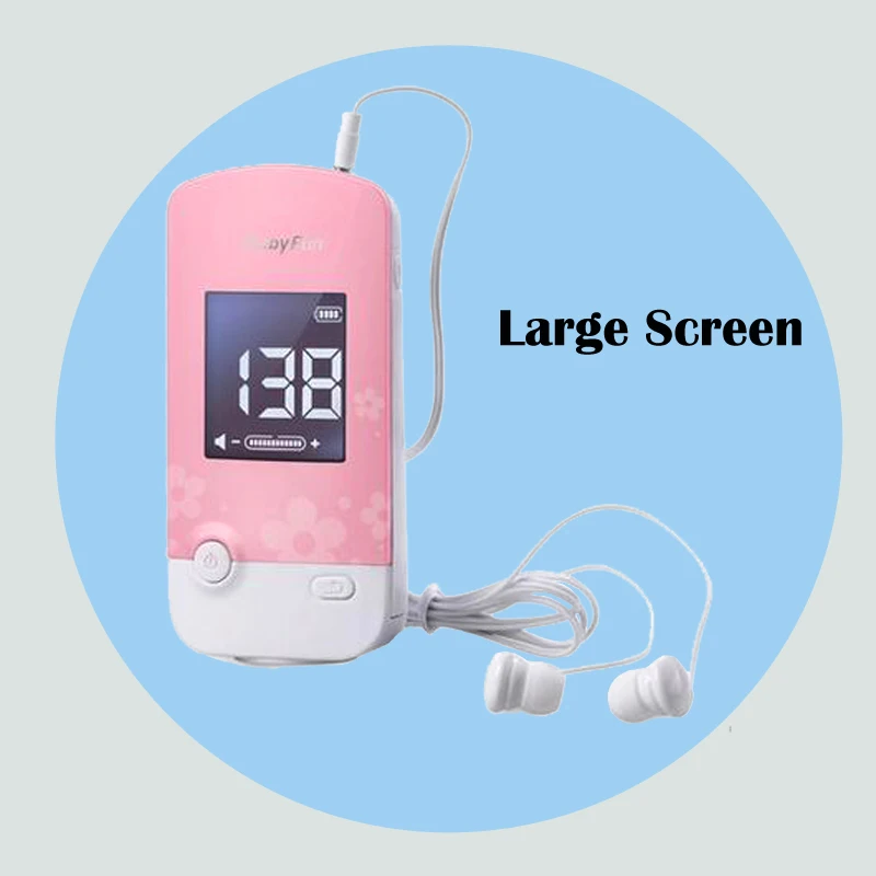 

CE ISO Fetal Doppler Monitor Fetal Heart Rate Monitor for Pregnant Mother Unborn Baby LCD Big LCD Screen(42/36mm)