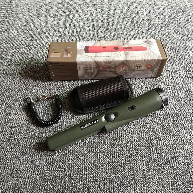 

2018 NEW Green color pro Pinpointing metal detector GP-pointer gold metal detector Static alarm with Bracelet free shipping