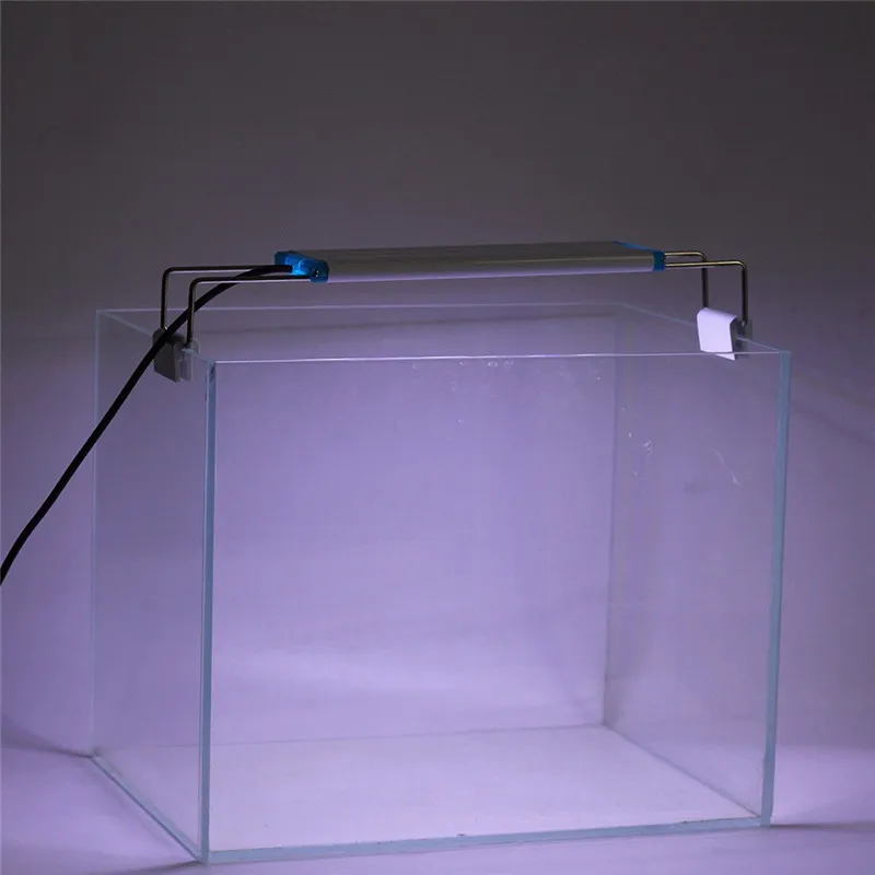 220 В супер тонкий светодиодный светильник для аквариума, светильник для выращивания водных растений 18-58 см, расширяемый водонепроницаемый светильник с зажимом
