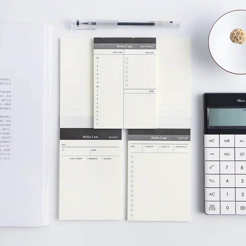 

Creative Daily Schedule Memo pad To Do List Time Notes Planner Stickers Diary Notes Memo Pad Sticky Note Office School Supplies