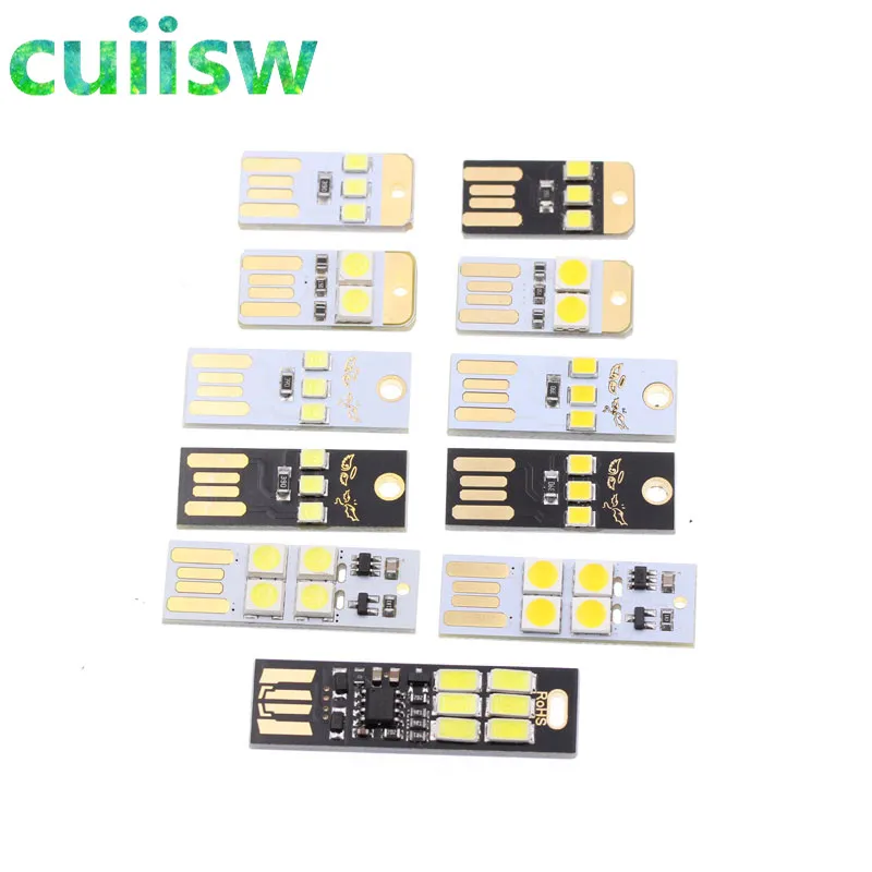 

1pcs Night Lamp Mini Pocket Card USB Power LED Keychain Night Light 0.2W USB LED Bulb Book Light for Laptop PC Powerbank