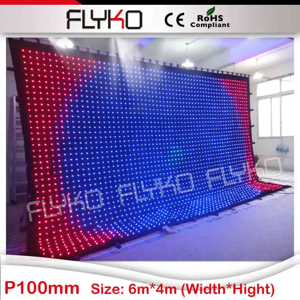 Dj Led Light Effects Led Video Display 4x6m P10 Stage Lighting Effect
