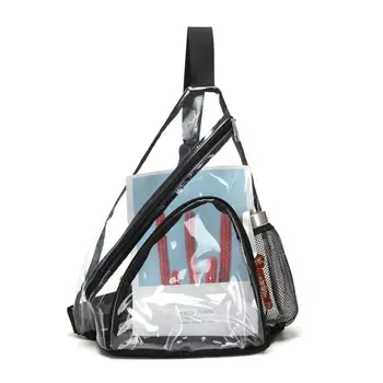 

Anti-Theft Man Chest Messenger Sling Bag Casual Shoulder Crossbody Bags Unisex Transparent Waterproof Handbags