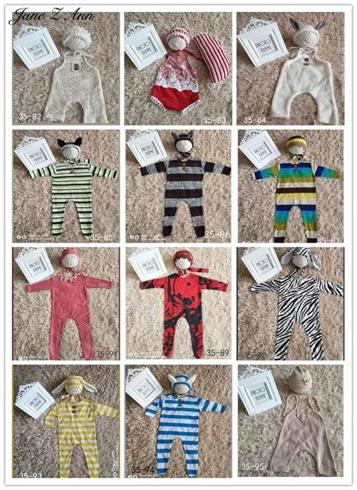 

Jane Z Ann Newborn props for photography hat+romper baby shower gift infant costume set photo studio clothing new arrival