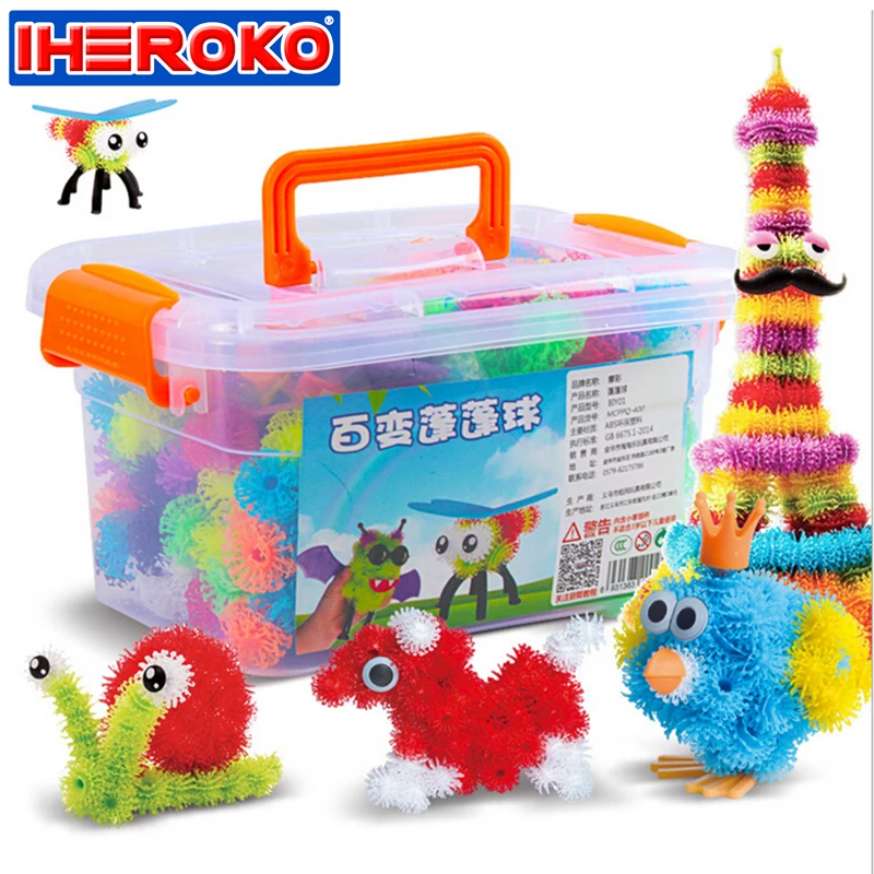 

Children 3D Puzzle DIY Puff Ball Creative ABS Plastic Kneading Ball Handmade Educational Squeezed Variety Shape Creative Toys