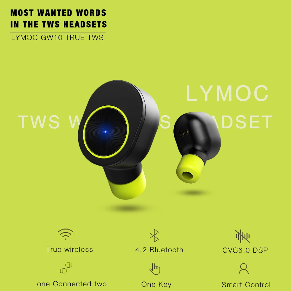 Lymoc GW10 TWS мини беспроводные наушники Bluetooth наушники магнит V5.0 гарнитура с HD микрофоном громкой связи для iPhone samsung Xiaomi